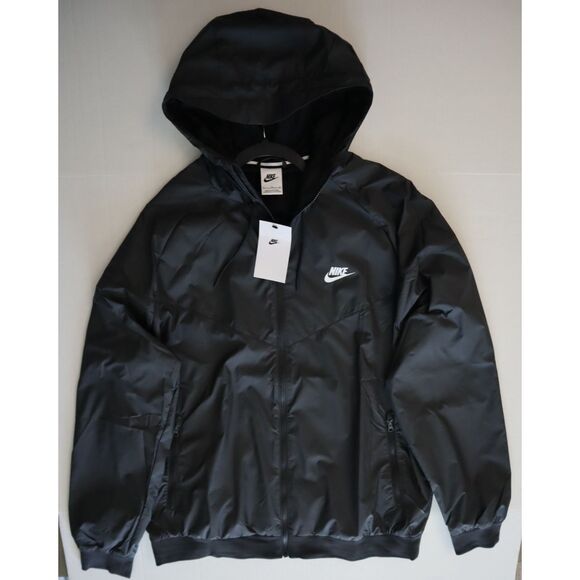 Nike 727324-010 Men's Sz XL Black Windrunner Hooded Mesh Lined Track Jacket - Picture 10 of 12